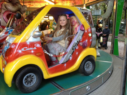 I love that there are smart cars for kids on their carousels