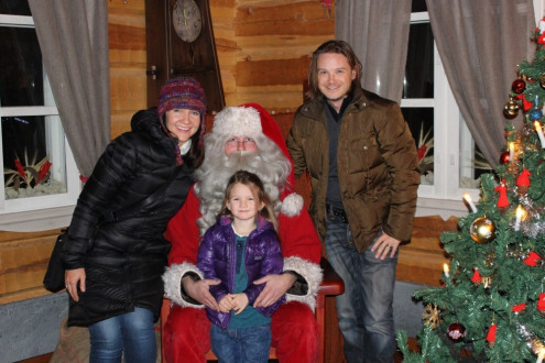 family photo with Santa